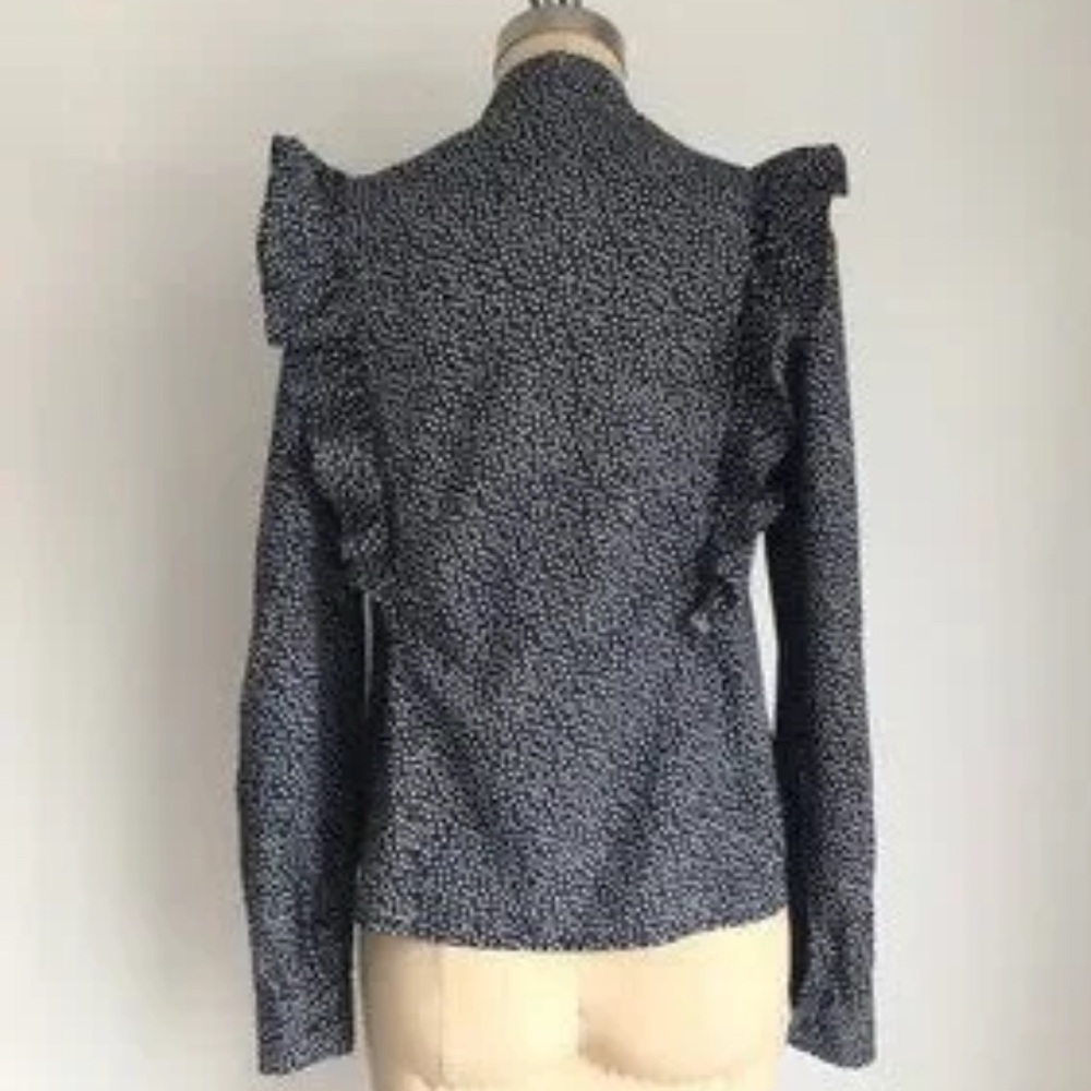 H&M Navy Ruffle Blouse‎ - Picture 3 of 10